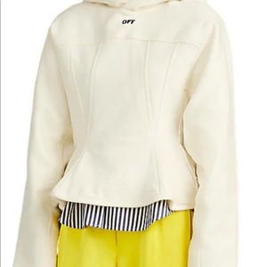 OFF-WHITE LOGO CORTON FLEECE HOODIE